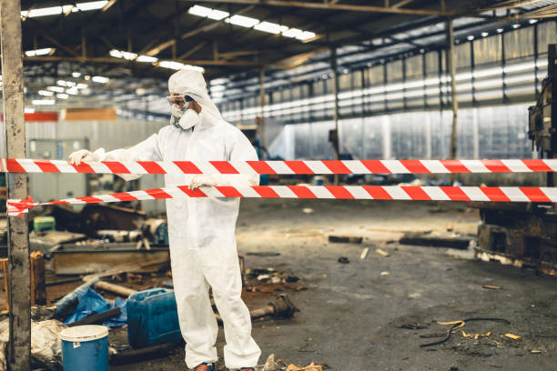 Professional Biohazard Cleanup technician working in Montreat, NC